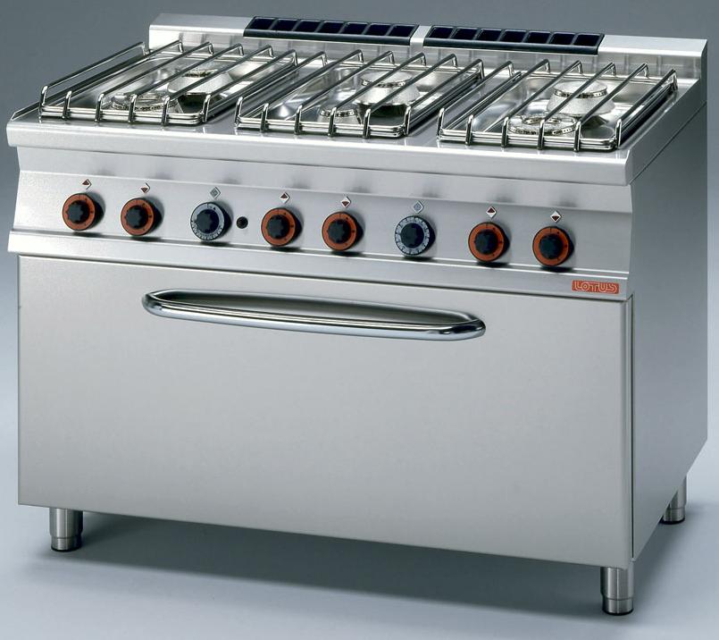 Cuisinière gaz 4 brûleurs et four électrique (CFV4-98GE) LOTUS